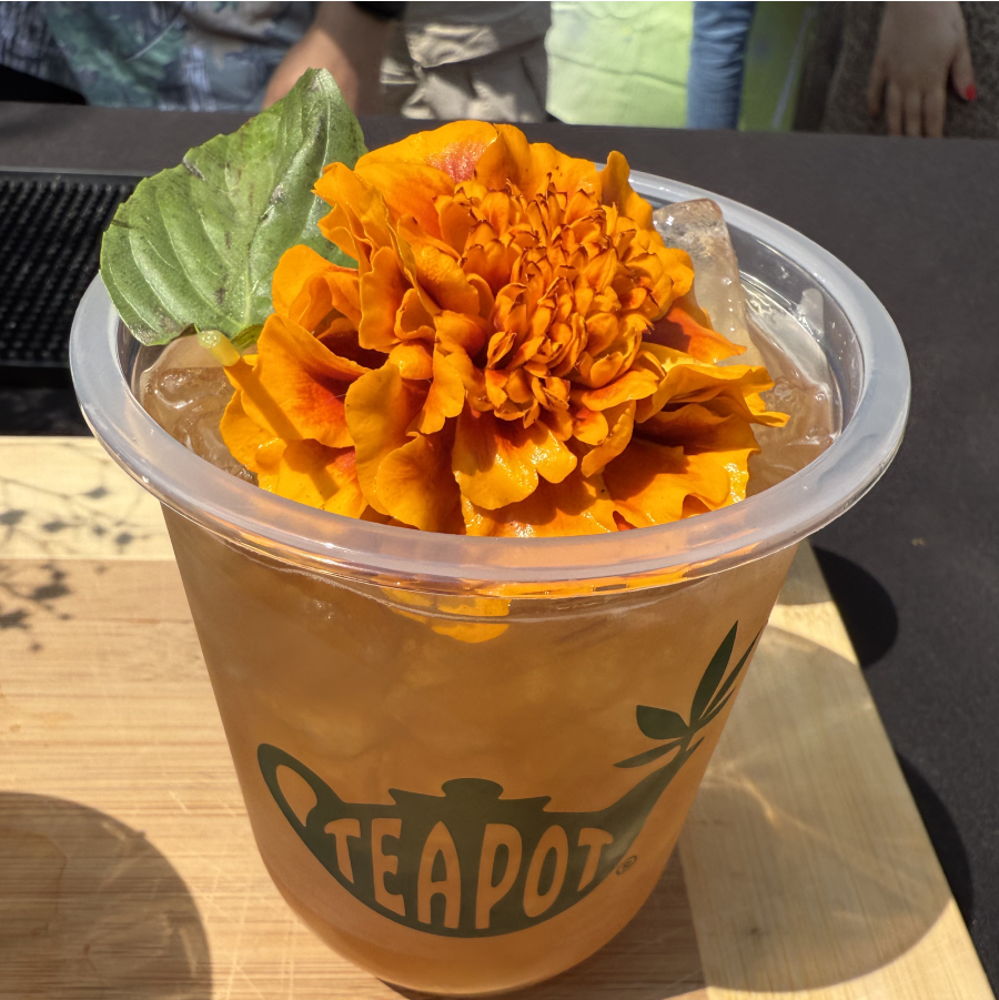 A cup overflowing with fresh fruit