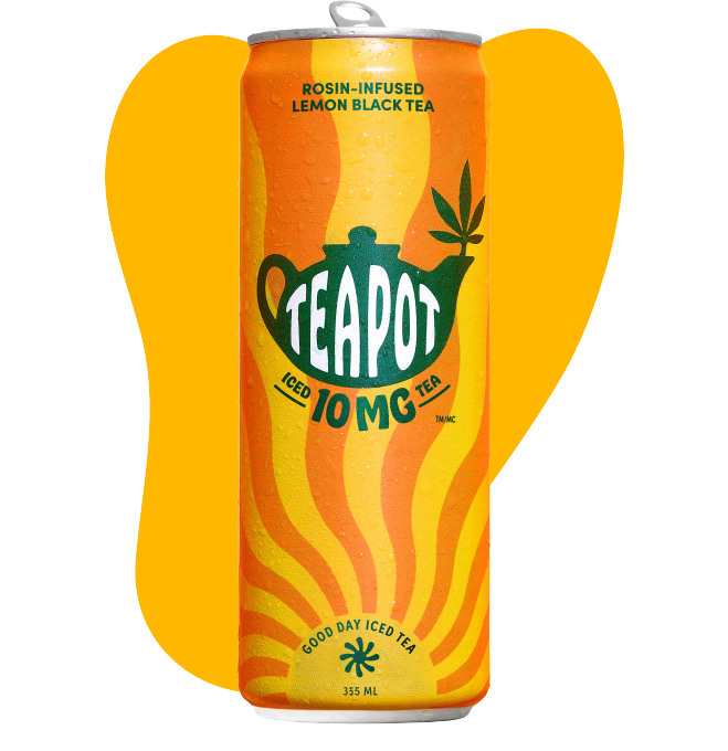 A can of Tea Pot 10MG Rosin Infused Lemon Black Tea